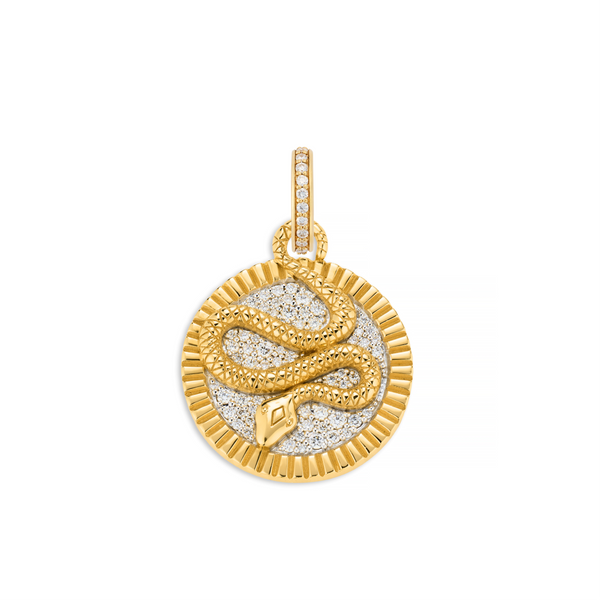 Wholeness | Pavé Medium Medallion | Diamonds, 18K Mixed Gold