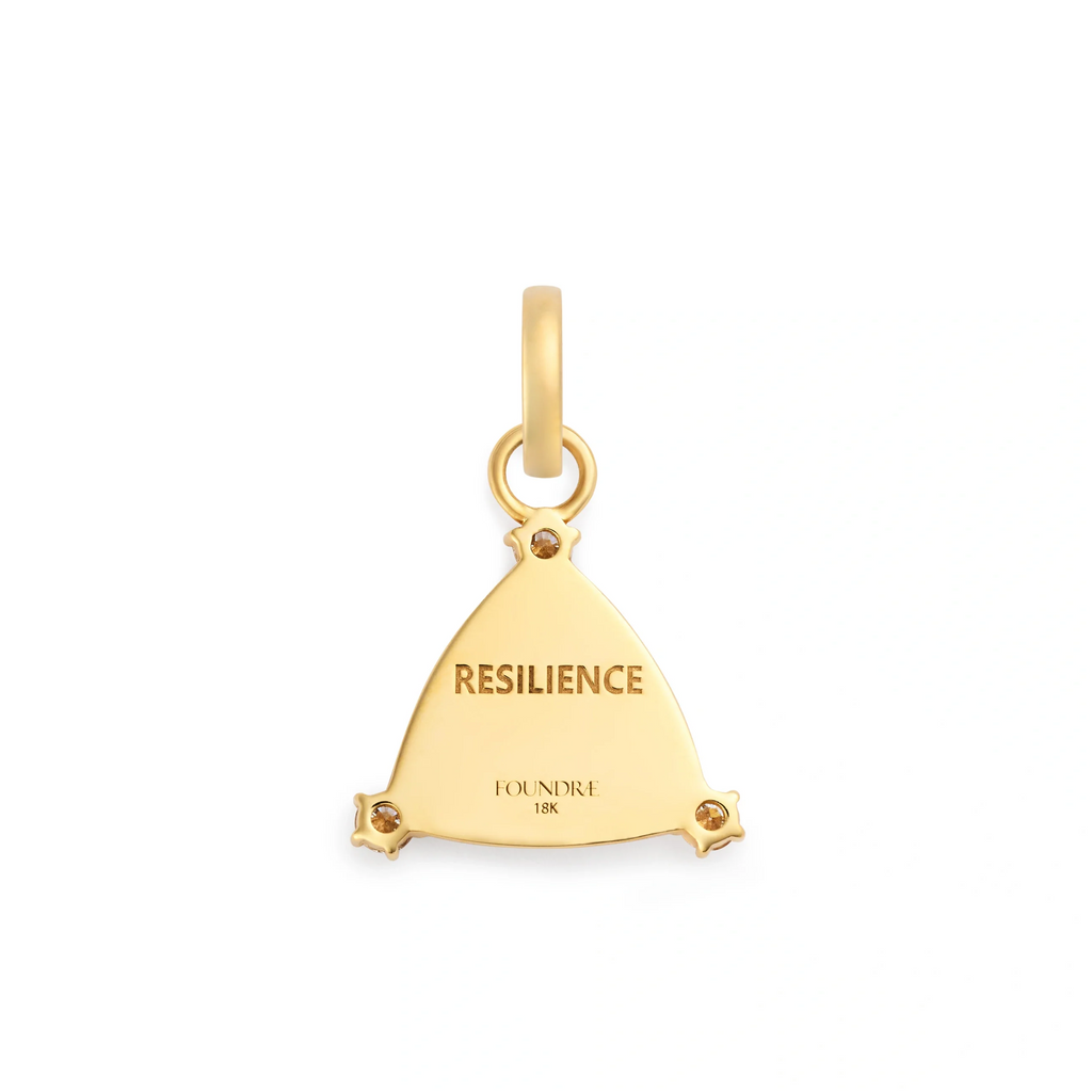18K Yellow Gold Resilience | Blossoms Pavé Miniature Pendant | Diamonds, Yellow Gold – FoundRae view 4