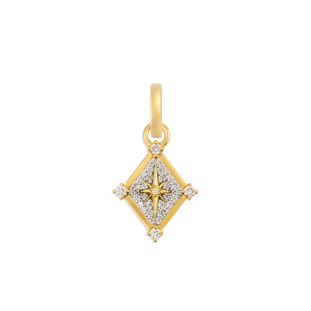 Foundation | Pavé Inner Light Miniature Pendant | Diamonds, Yellow Gold view 1