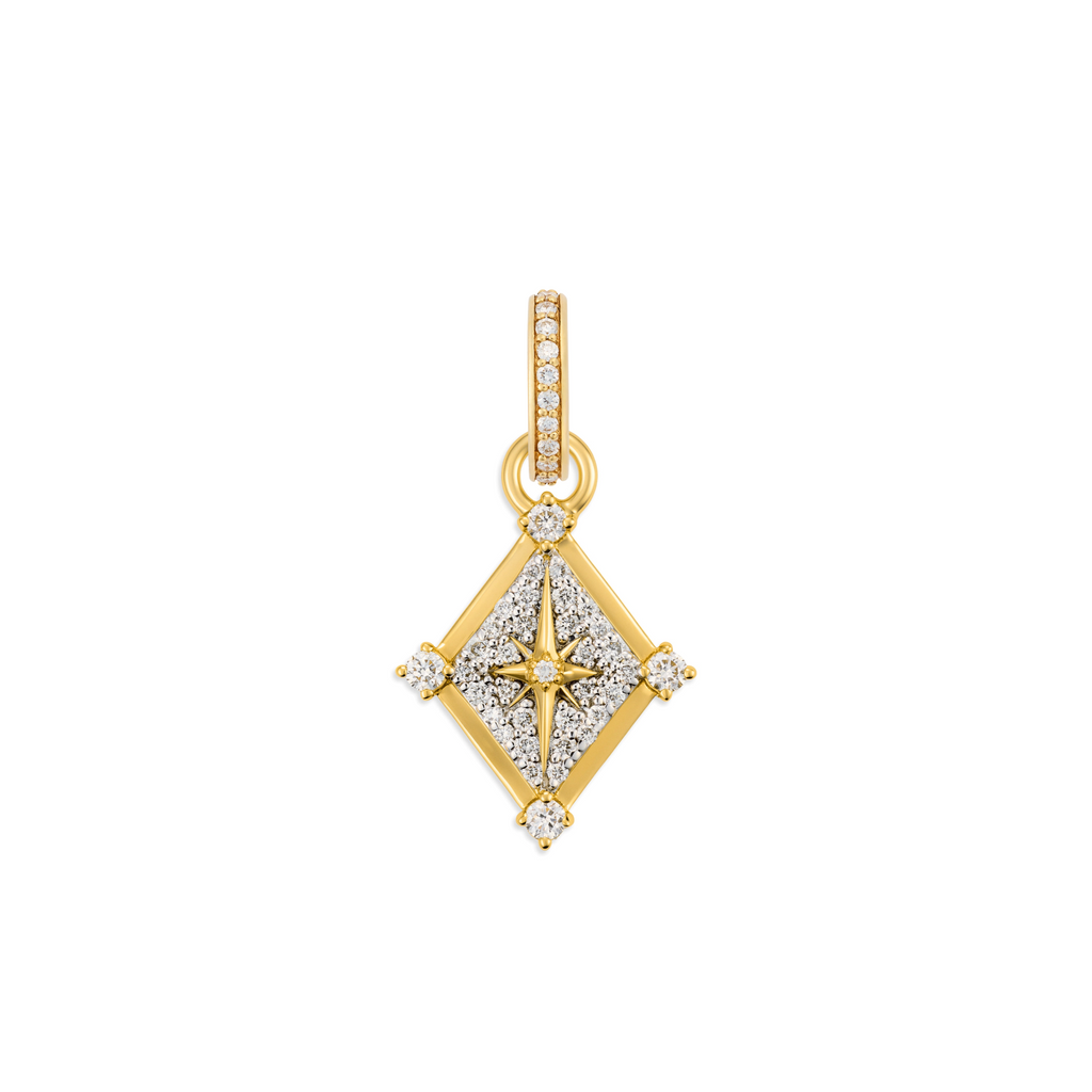 18K Yellow Gold Foundation | Pavé Inner Light Miniature Pendant | Diamonds, Yellow Gold – FoundRae view 3