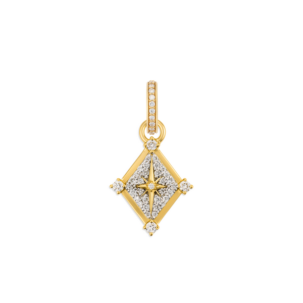 Foundation | Pavé Inner Light Miniature Pendant | Diamonds, 18K Yellow Gold