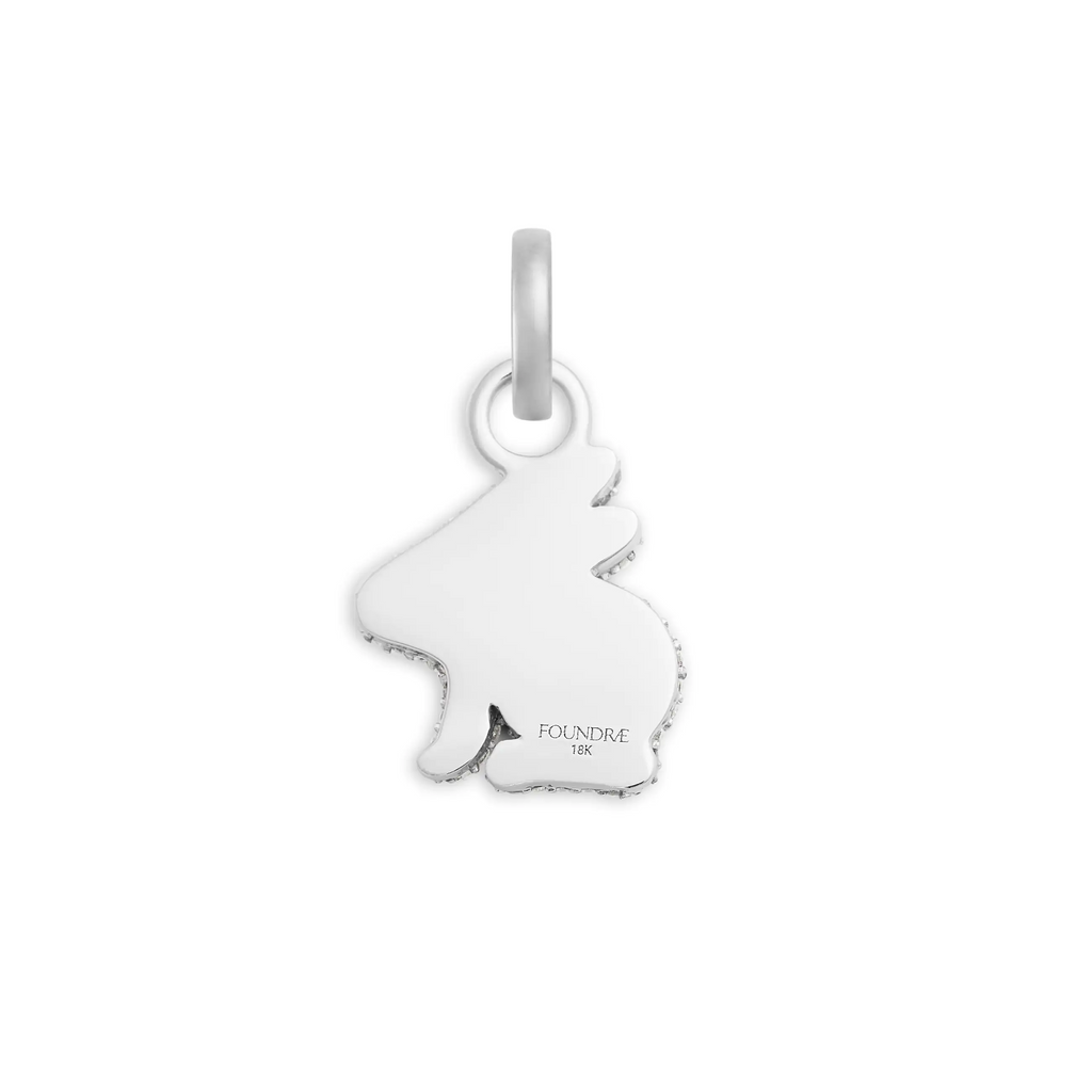 18K White Gold True Love | Snow Pavé Bunny Pendant | Diamonds, 18K White Gold – FoundRae view 5