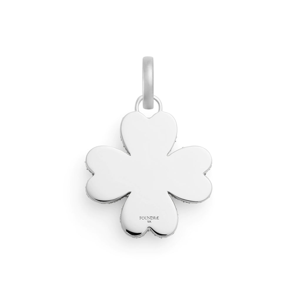 18K White Gold True Love | Snow Pavé Four Heart Clover Medium Pendant | Diamonds, 18K White Gold – FoundRae view 5