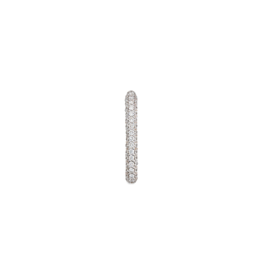 True Love | Pavé Diamond Oversized Oval Heart Slide | Diamonds, 18K White Gold view 2