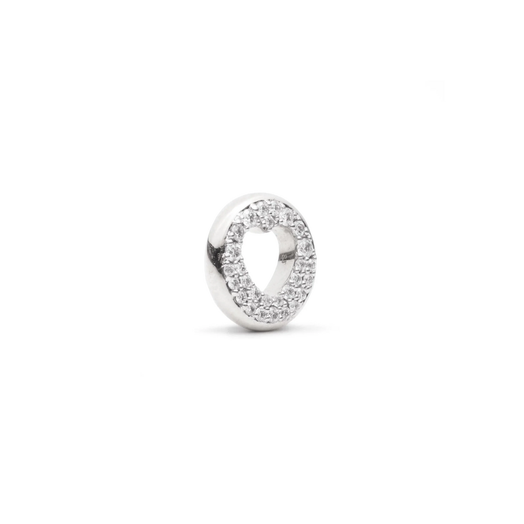 Pave Diamond Side - Love : Heart Beat White Gold view 1