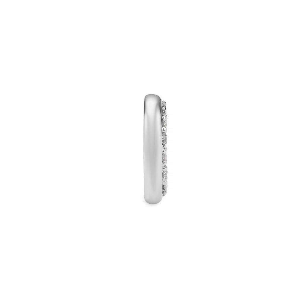 True Love | Pavé Side Heart Beat | Diamonds, 18K White Gold view 2