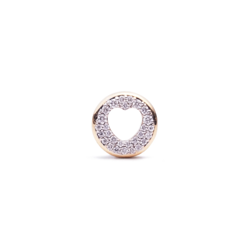 Pave Diamond Side - Love : Heart Beat – FoundRae view 3
