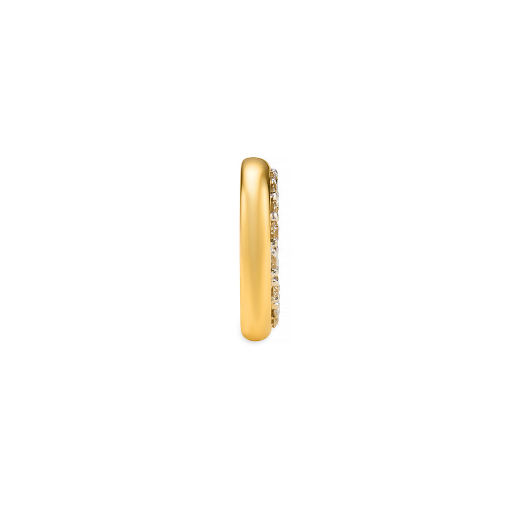 True Love | Pavé Side Heart Beat | Diamonds, 18K Yellow Gold – FoundRae view 3