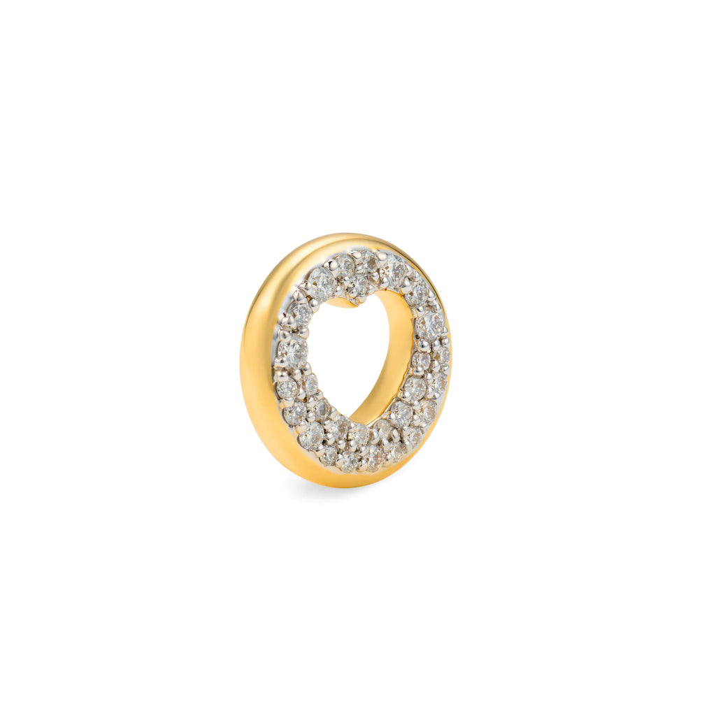 True Love | Pavé Side Heart Beat | Diamonds, 18K Yellow Gold view 1