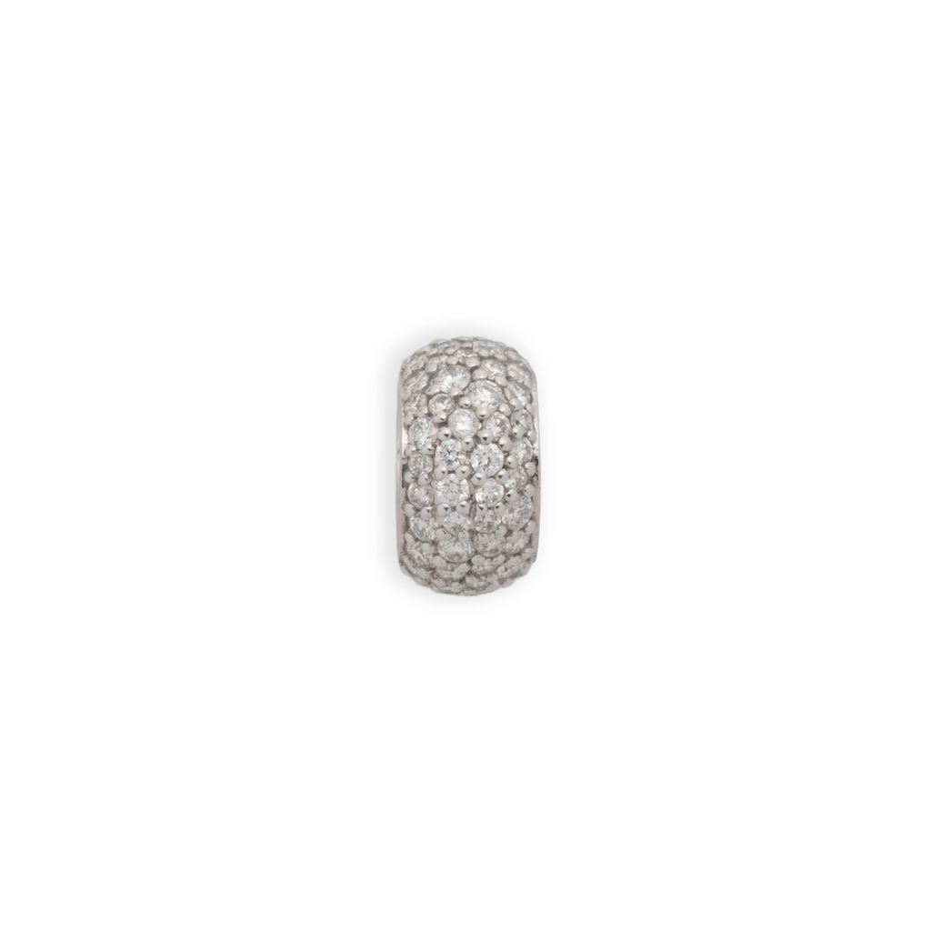 18K White Gold Orbit Pavé Diamond Heart Beat : in White Gold – FoundRae view 4