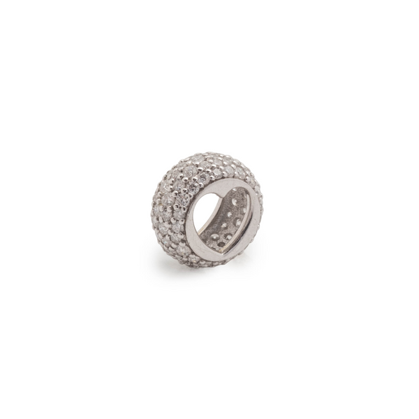 Orbit Pavé Diamond Heart Beat : in White Gold