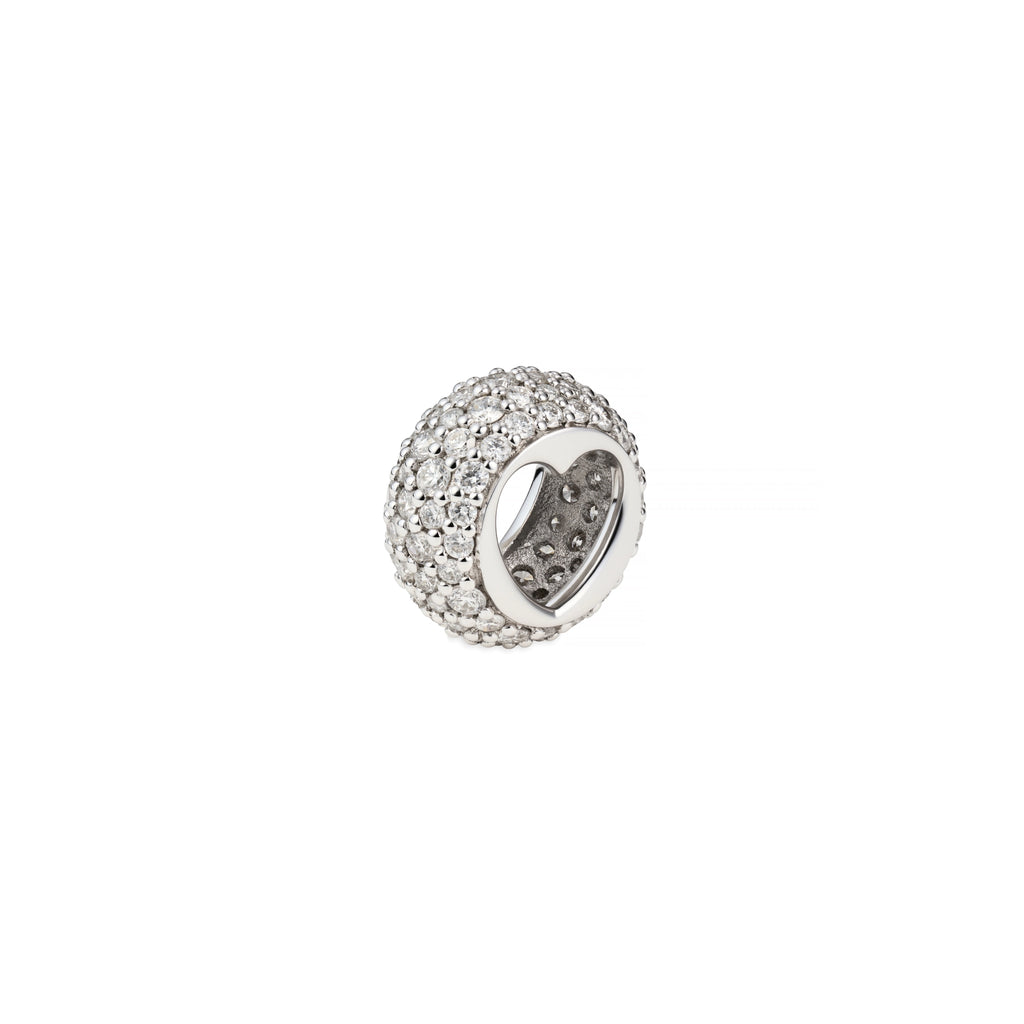 True Love | Pavé Orbit Heart Beat | Diamonds, 18K White Gold view 1