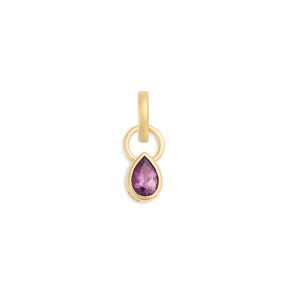 True Love | Forever & Always a Pair Pear Pendant | Amethyst, 18K Yellow Gold view 1