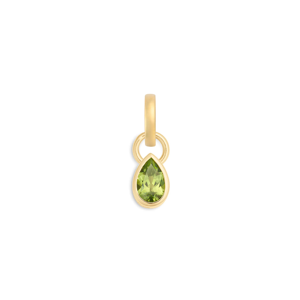 True Love | Forever & Always a Pair Pear Pendant | Peridot, 18K Yellow Gold view 1