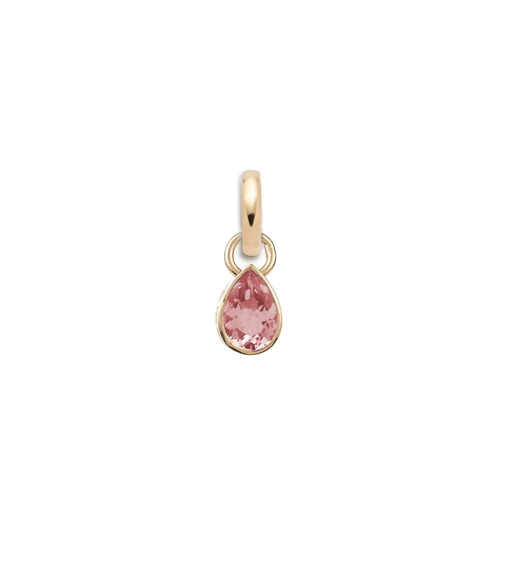 Forever & Always a Pair 0.5ct Pendant : in Yellow Gold with Pink Tourmaline and an Annex Link view 1