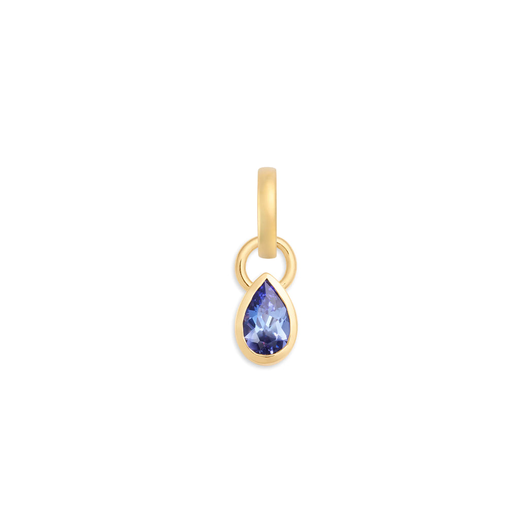 True Love | Forever & Always a Pair Pear Pendant | Tanzanite, 18K Yellow Gold view 1