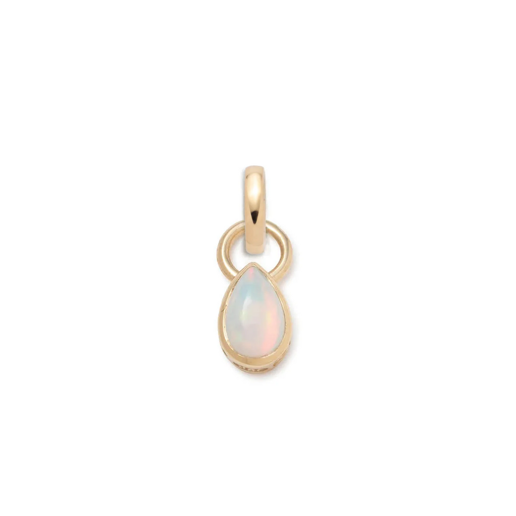 18K Yellow Gold Forever & Always a Pair Opal Pear Pendant : in Yellow Gold with an Annex Link – FoundRae view 1