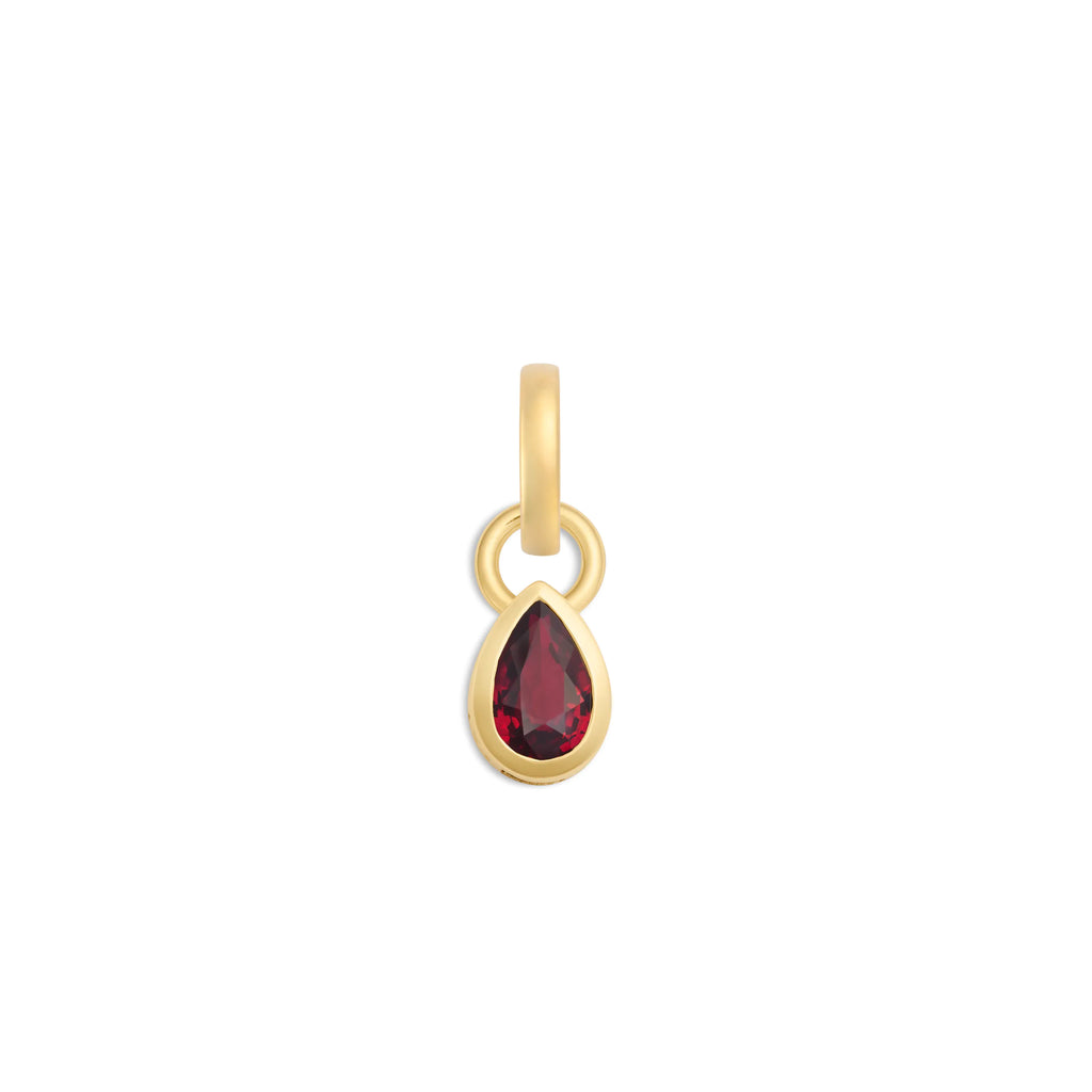 18K Yellow Gold True Love | Forever & Always a Pair Pear Pendant | Ruby, 18K Yellow Gold – FoundRae view 3