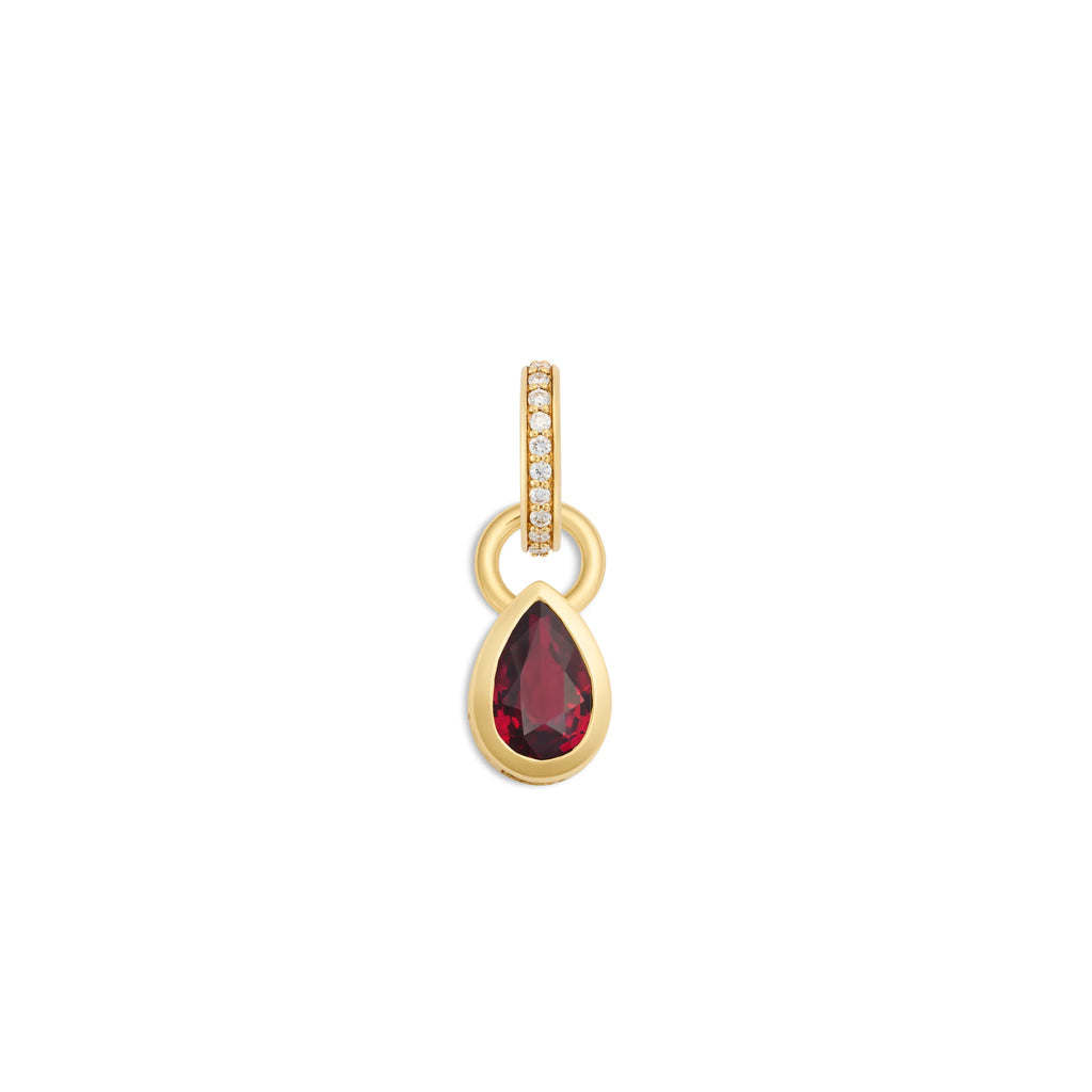 18K Yellow Gold True Love | Forever & Always a Pair Pear Pendant | Ruby, 18K Yellow Gold – FoundRae view 4