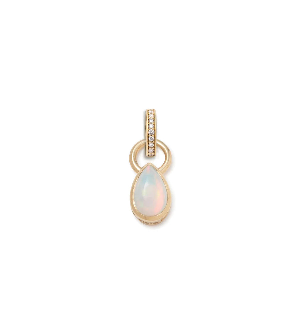 18K Yellow Gold Forever & Always a Pair : 1.25ct Opal Pear Pendant with Oval Pushgate – FoundRae