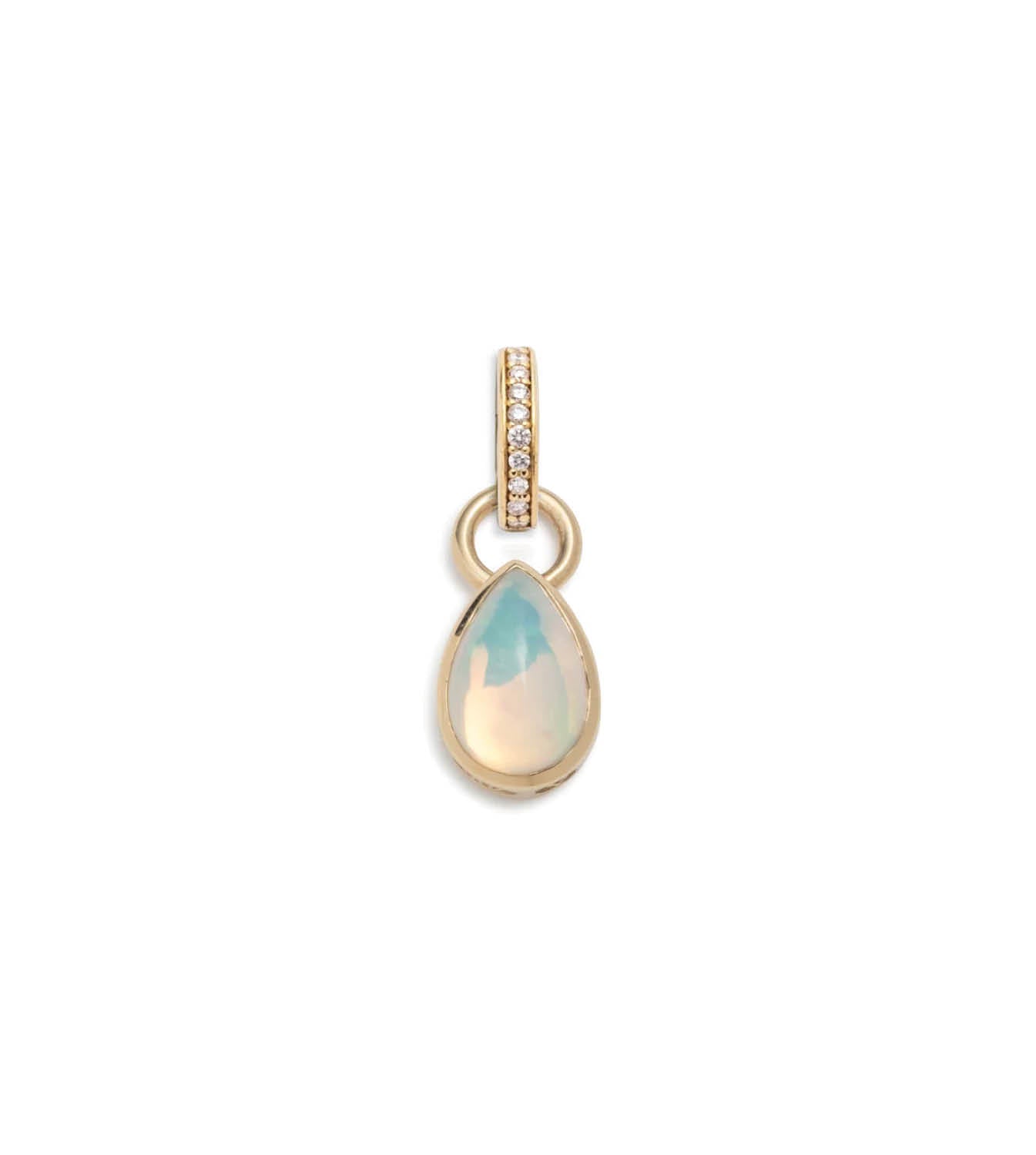Forever & Always a Pair : 1.6ct Opal Pear Pendant with Oval Pushgate