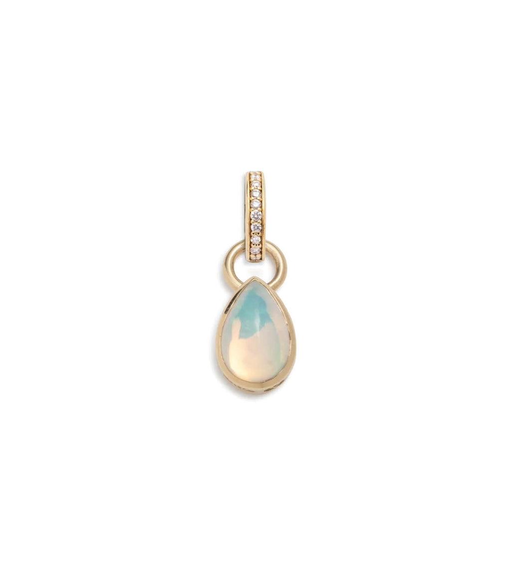 18K Yellow Gold Forever & Always a Pair : 1.6ct Opal Pear Pendant with Oval Pushgate – FoundRae