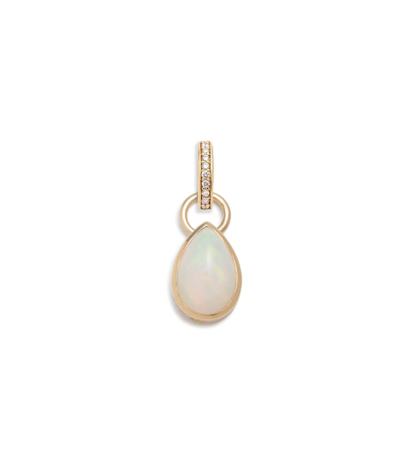 Forever & Always a Pair : 2.1ct Opal Pear Pendant with Oval Pushgate