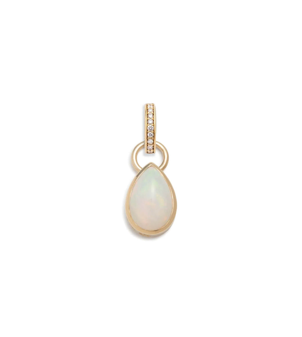 18K Yellow Gold Forever & Always a Pair : 2.1ct Opal Pear Pendant with Oval Pushgate – FoundRae