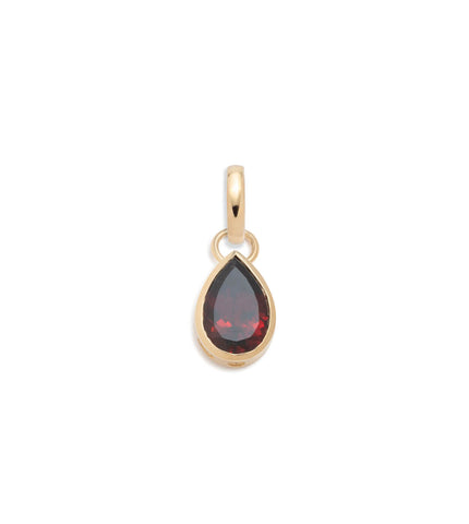 Forever & Always a Pair - Love : 3ct Garnet Pear Pendant with Oval Pushgate