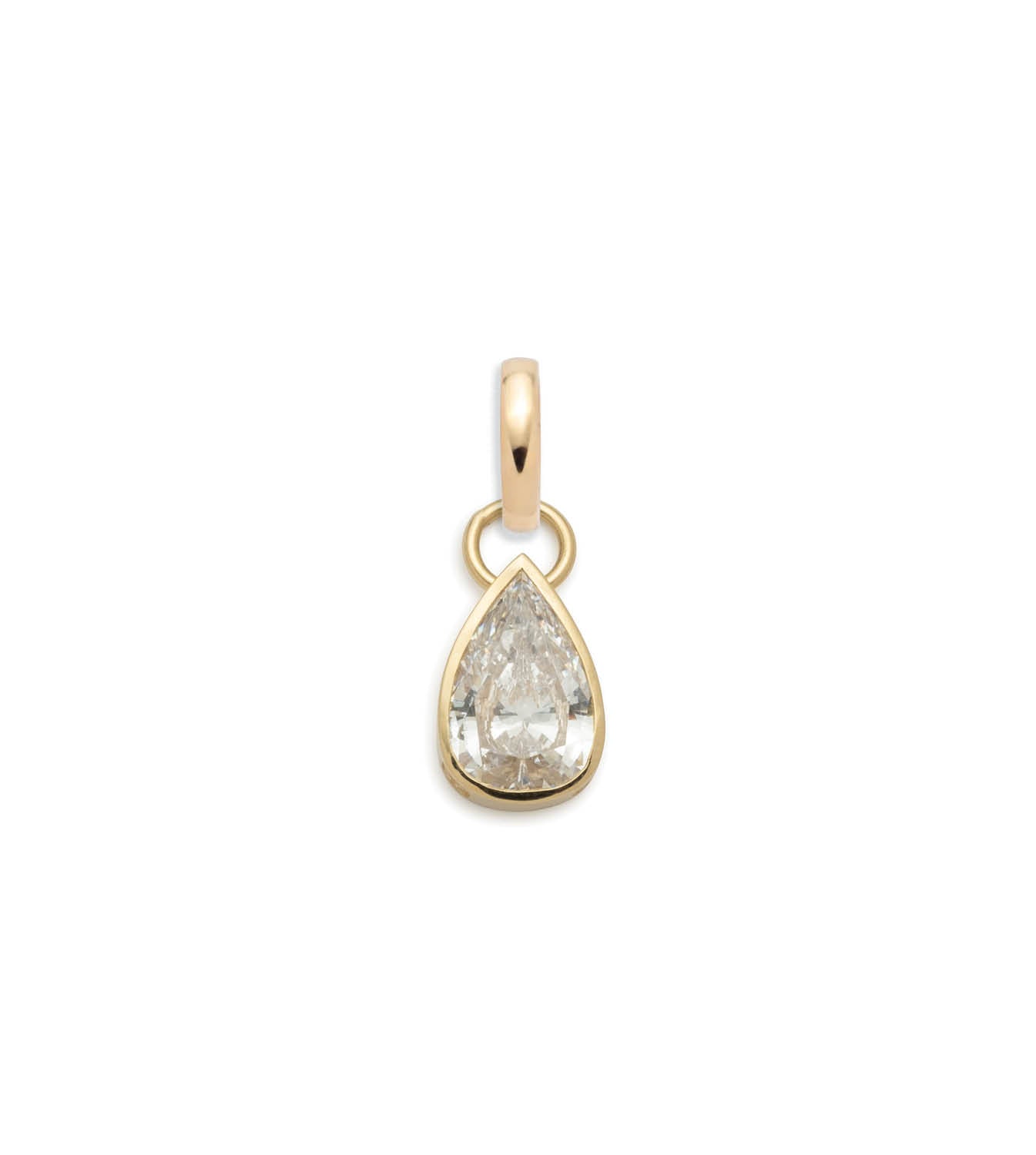 Forever & Always a Pair - Love : NS Diamond Pear Pendant with Oval Push Gate