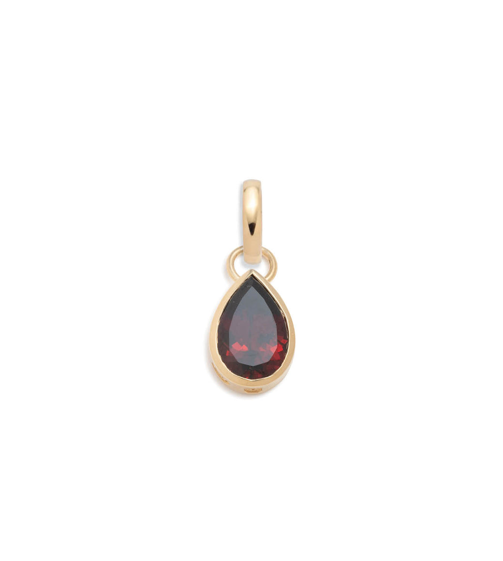 Forever & Always a Pair - Love : 4.7ct Garnet Pear Pendant with Annex Link view 1