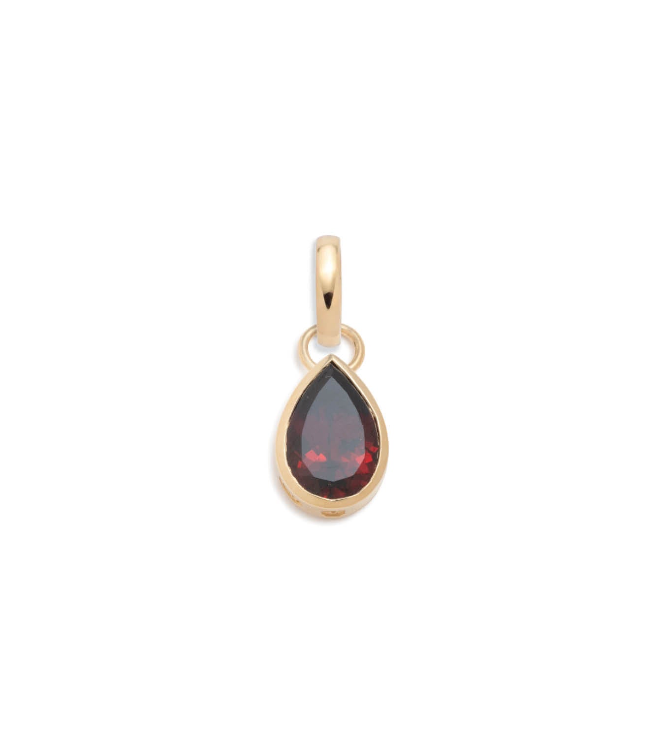 Forever & Always a Pair - Love : 6.3ct Garnet Pear Pendant with Oval Pushgate
