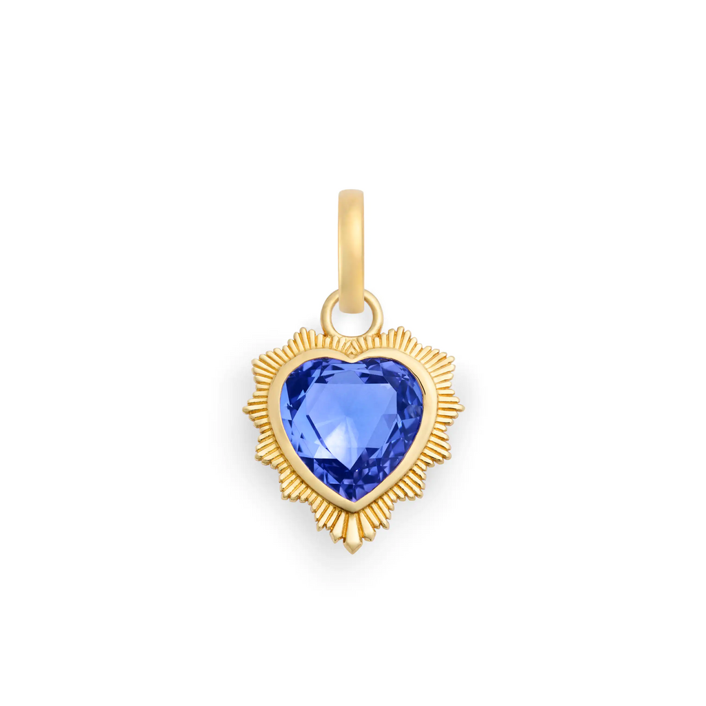 True Love | Gemstone Heart Medallion | Tanzanite, 18K Yellow Gold view 1