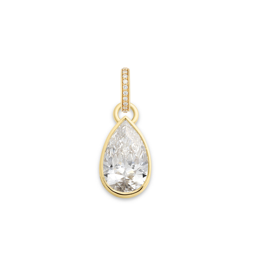 18K Yellow Gold True Love | Forever & Always a Pair Pear Pendant 4.37ct | Diamond, 18K Yellow Gold – FoundRae view 2