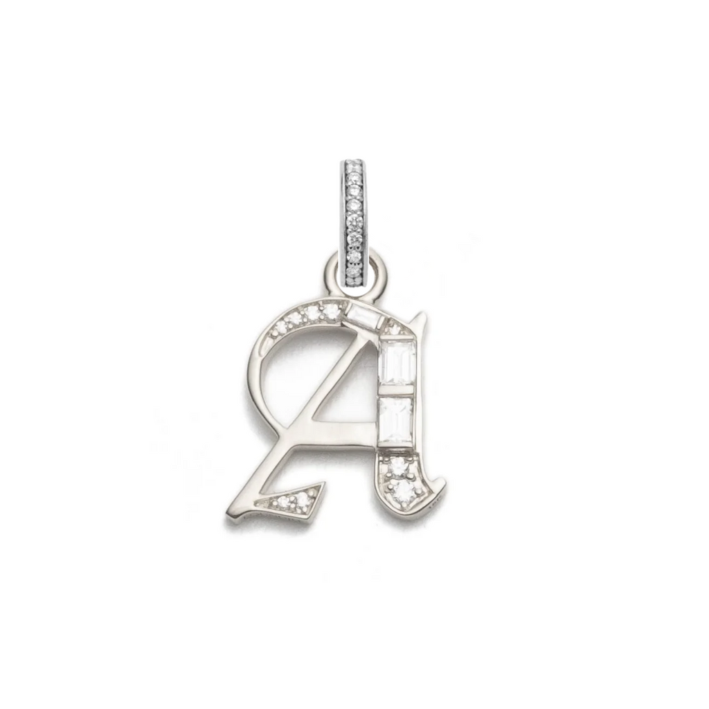 Initials & Numbers Diamond Initial : in Gold with Diamonds and an Annex Link – FoundRae view 8