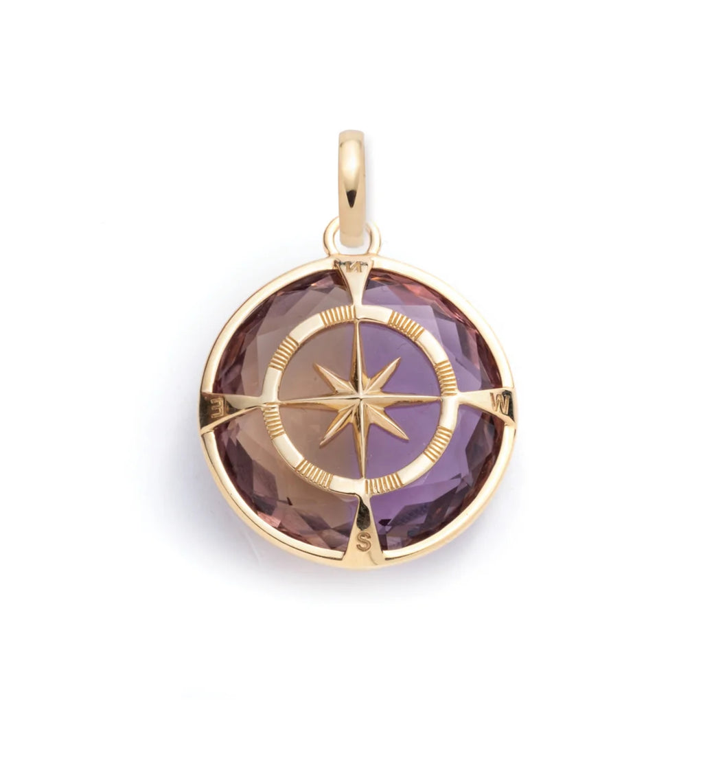 Internal Compass : Large Ametrine Gemstone Pendant with Annex Link view 1