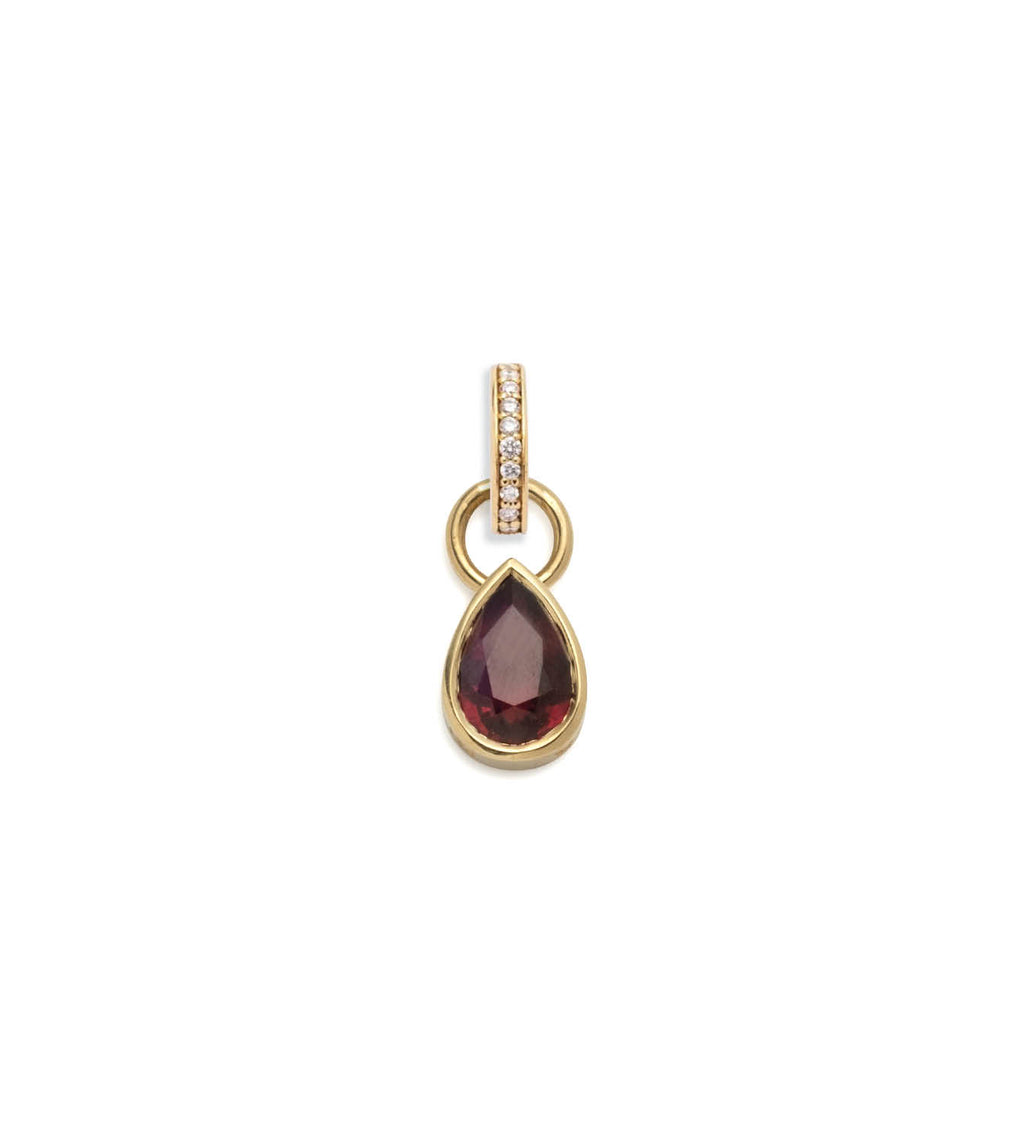 18K Yellow Gold Forever & Always a Pair - Love : 1.25 ct Gemstone Pear Pendant with Oval Push Gate – FoundRae