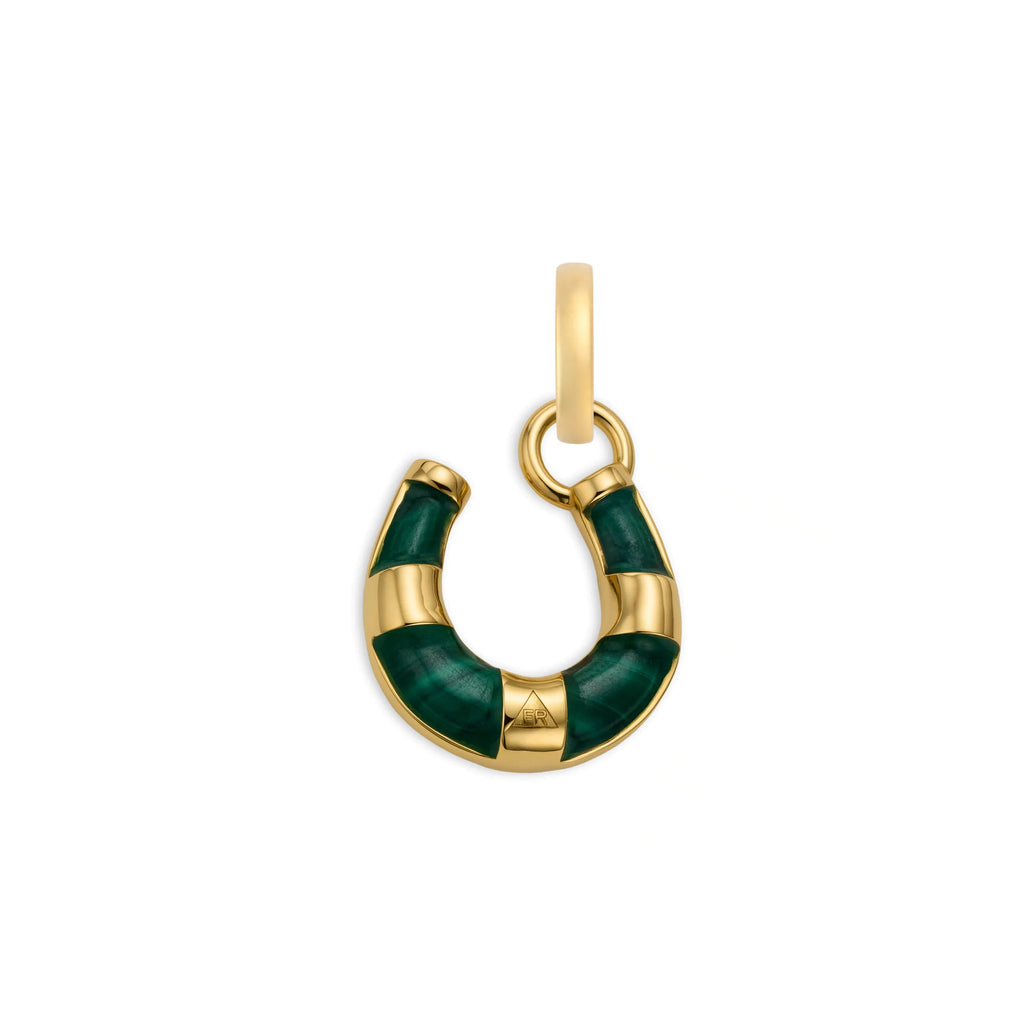 18K Yellow Gold Protection | Horseshoe Miniature Pendant | Malachite, 18K Yellow Gold – FoundRae view 5