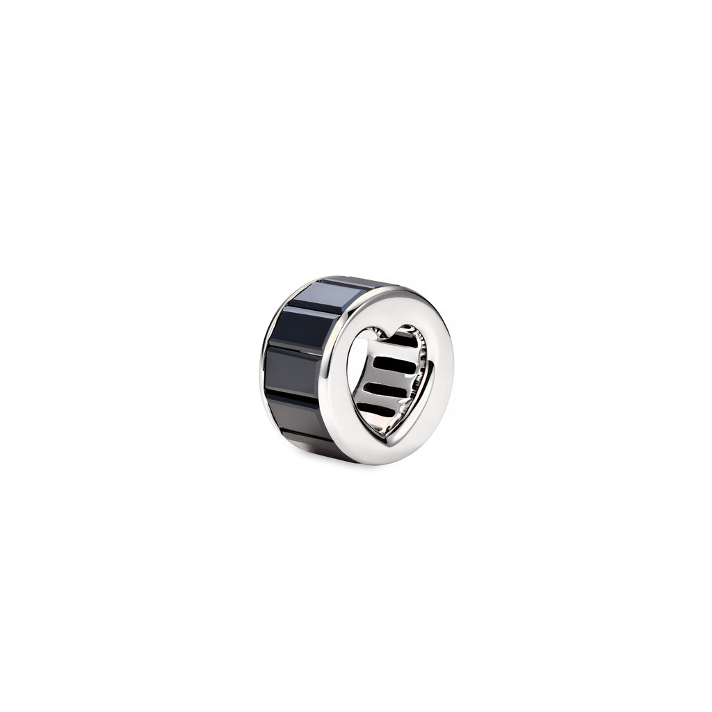 True Love | Baguette Heart Beat | Black Diamond, 18K White Gold view 1