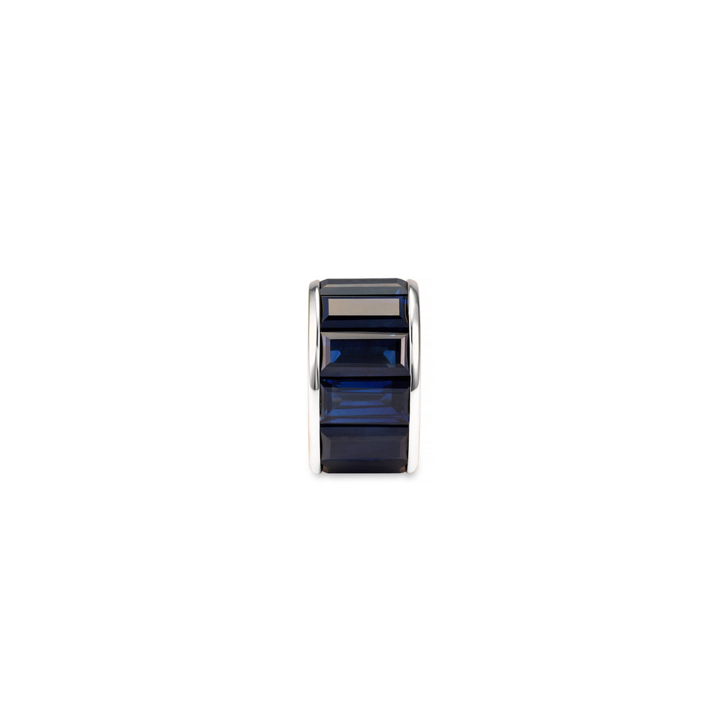 True Love | Baguette Heart Beat | Blue Sapphire, 18K White Gold view 2