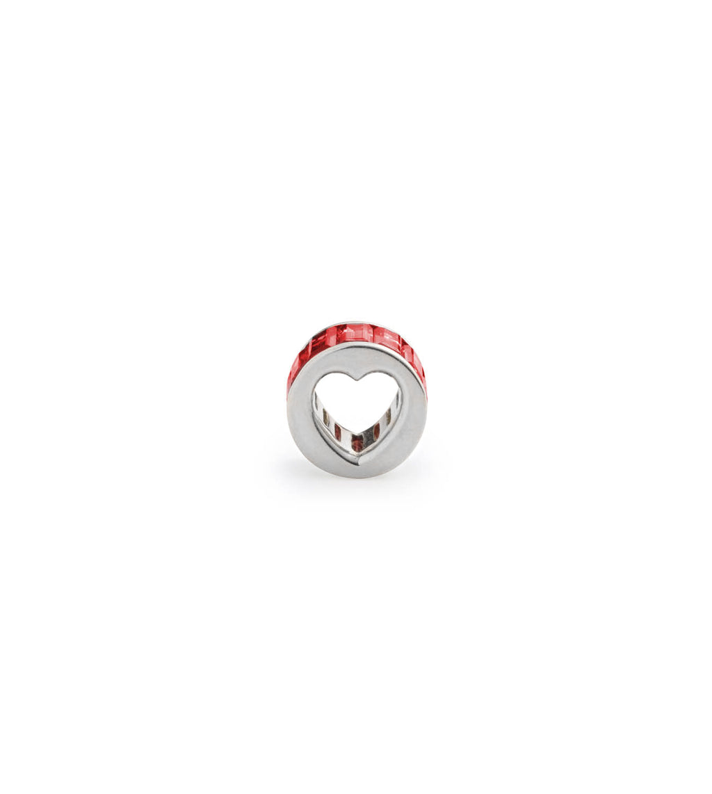 18K White Gold Baguette Ruby -  Love : Heart Beat White Gold – FoundRae