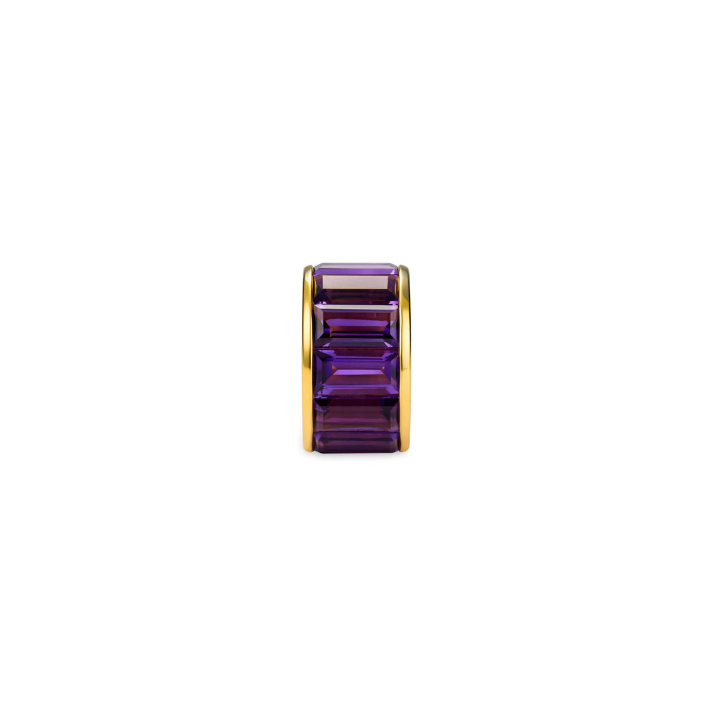 18K Yellow Gold True Love | Baguette Heart Beat | Amethyst, 18K Yellow Gold – FoundRae view 3