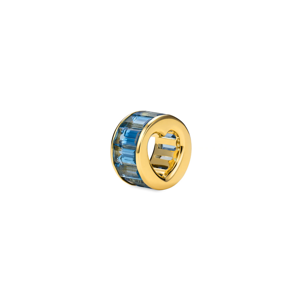 True Love | Baguette Heart Beat | Aquamarine, 18K Yellow Gold view 1