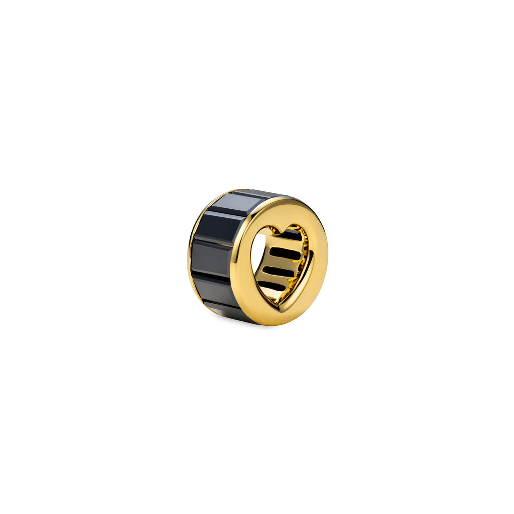 True Love | Baguette Heart Beat | Black Diamond, 18K Yellow Gold view 1
