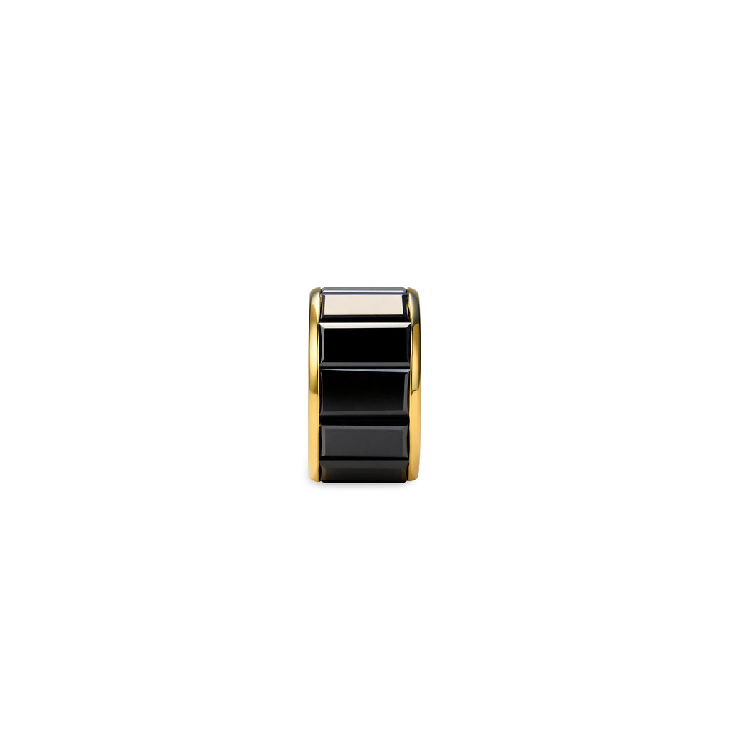 18K Yellow Gold True Love | Baguette Heart Beat | Black Diamond, 18K Yellow Gold – FoundRae view 3