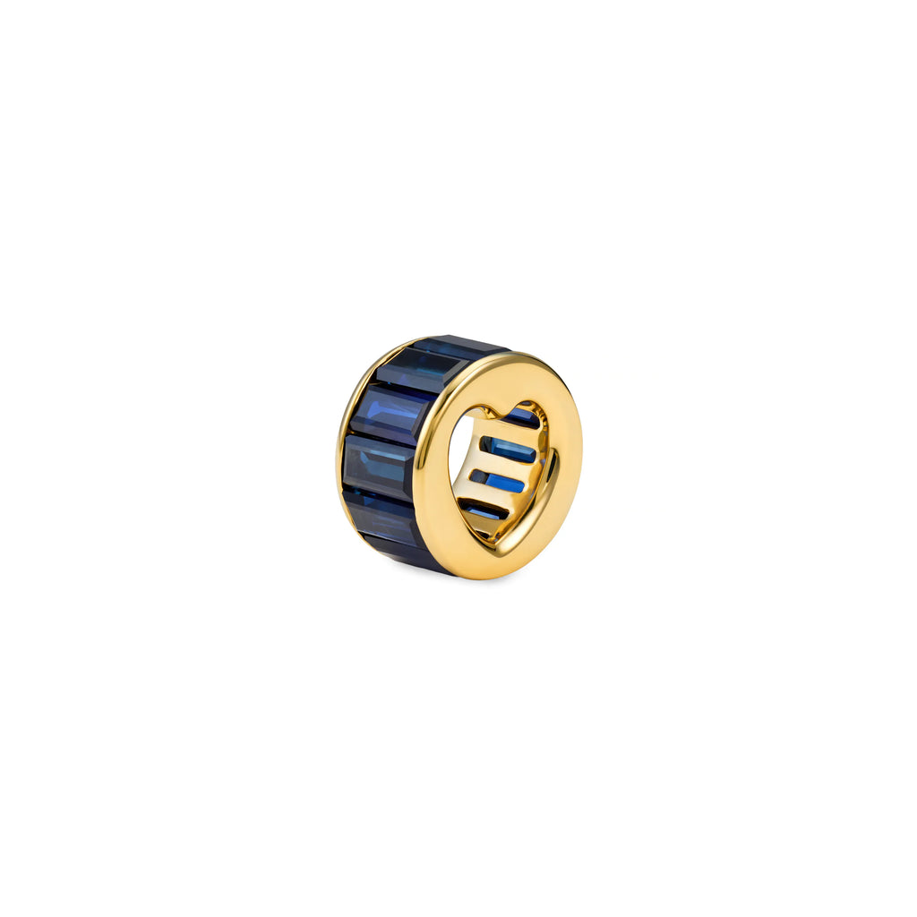 True Love | Baguette Heart Beat | Blue Sapphire, 18K Yellow Gold view 1