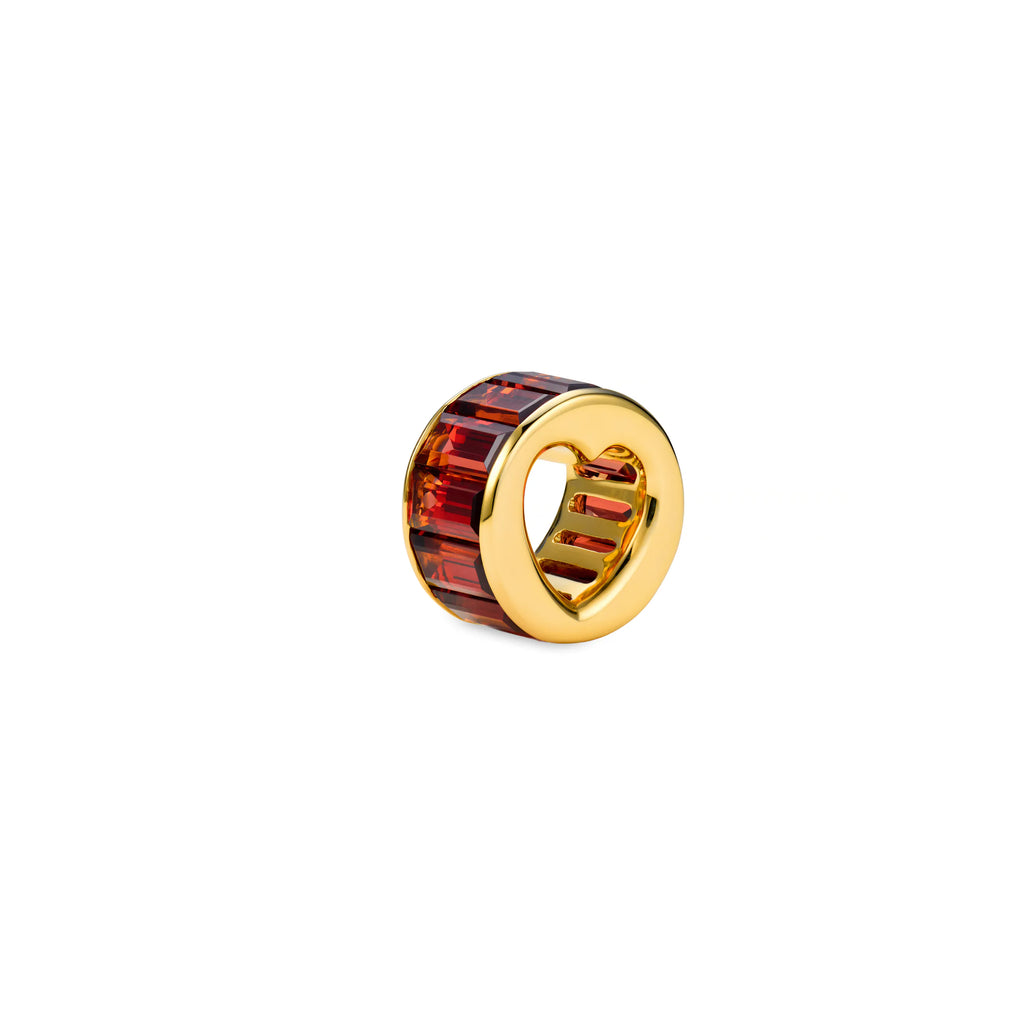 True Love | Baguette Heart Beat | Garnet, 18K Yellow Gold view 1