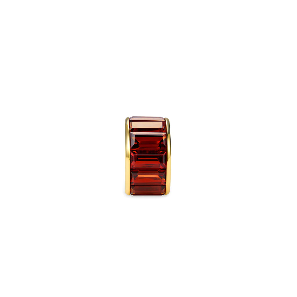 18K Yellow Gold True Love | Baguette Heart Beat | Garnet, 18K Yellow Gold – FoundRae view 3