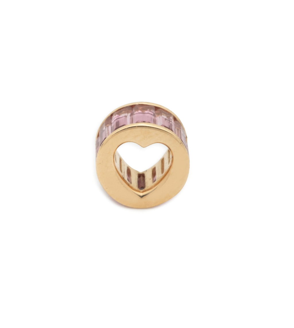 18K Yellow Gold Baguette Pink Tourmaline - Love : Heart Beat – FoundRae