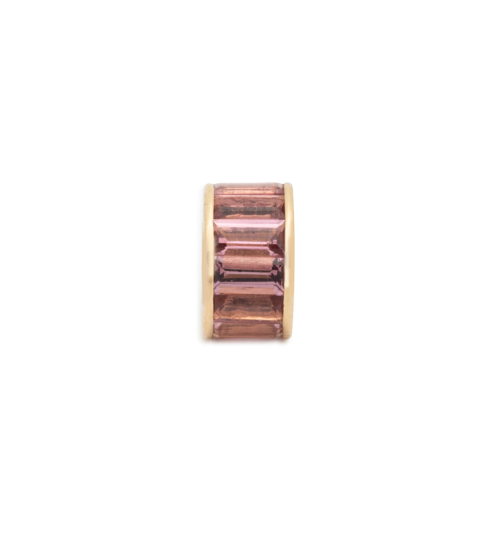 18K Yellow Gold Baguette Pink Tourmaline - Love : Heart Beat – FoundRae